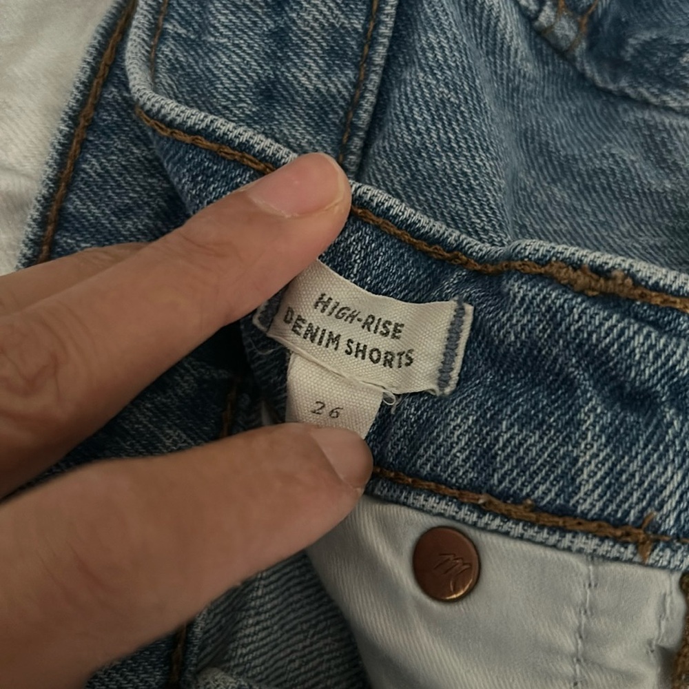 Madewell High Rise Denim Shorts Pair